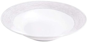 Πιάτο Βαθύ Elegancy NW24010022 Φ23cm White-Grey Max Home Πορσελάνη