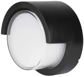 Απλίκα Φωτιστικό Τοίχου 7W 230V 610lm 120° IP65 Στρογγυλό Μαύρο Θερμό Λευκό 218609 VTAC-218609-Μαύρο 218609