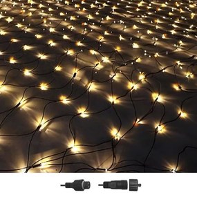 Λαμπάκια-Δίχτυ 100Led-90x80εκ. Θερμό Λευκό Φως Επεκτεινόμενα Με Πρόγραμμα Xmas fest 93-3859