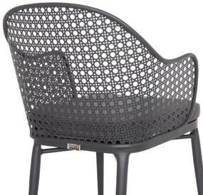 Καρέκλα - Πολυθρόνα OREGO C6268.01 Σκούρο Γκρί Αλουμινίου με Μαξιλάρι 56x59x81Υεκ. 56x59x81 εκ.