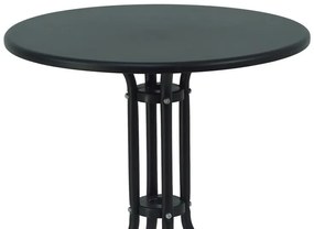 Τραπεζαρία Vergo-Sussie pakoworld 3τεμ μαύρο μέταλλο Φ60x70εκ