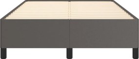 vidaXL Πλαίσιο Κρεβατιού χωρίς στρώμα Γκρι 120x190 εκ.Συνθ. Δέρμα