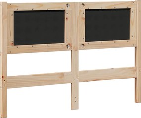 vidaXL Κεφαλάρι Άλλο Καφέ 135 cm Μασίφ ξύλο πεύκου