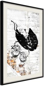 Αφίσα - Banksy: Baby Stroller - 30x45 - Μαύρο - Με πασπαρτού