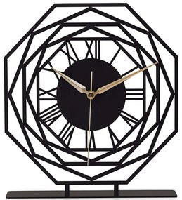 Ρολόι Επιτραπέζιο Repido 901LMN1146 22,5x4x24cm Black Aberto Design Μέταλλο