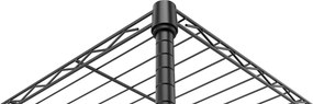 HOME USE μεταλλική ραφιέρα HUH-0270 με 5 ράφια, 90x35x175cm, μαύρη
