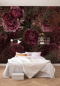 Φωτοταπετσαρία τοίχου με τριαντάφυλλα Rouge Intense 46HX7 (3.50M x 2.55Υ)