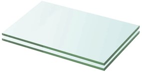 vidaXL Ράφια Πάνελ 2 τεμ. Διάφανα 20 x 25 εκ. Γυάλινα