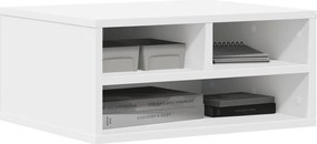 vidaXL Βάση Εκτυπωτή Λευκή 49 x 40 x 22,5 εκ. από Επεξεργασμένο Ξύλο