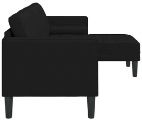 vidaXL Σετ Καναπέ Μαύρο 173 x 131 x 67 εκ ύφασμα