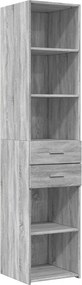 vidaXL Ντουλάπι Αποθήκευσης Στενό Δρυς 40x42,5x225 εκ. Επεξεργ. Ξύλο