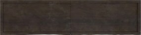 vidaXL Πάγκος Μπάνιου Σκούρο Καφέ 200x50x(2-4) εκ. Επεξεργ. Μασίφ Ξύλο