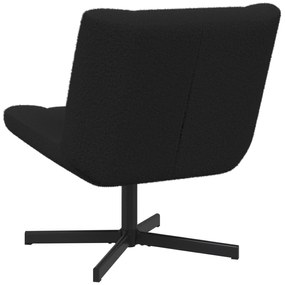 vidaXL Καρέκλα Accent Μαύρη Ύφασμα, Μέταλλο Μεσαία Περιστρεφόμενη