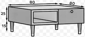 Τραπεζάκι σαλονιού Modozi 80