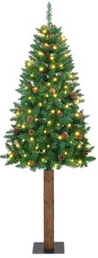 vidaXL Λεπτό Χριστουγεννιάτικο Δέντρο με 300 LED Πράσινο 210 cm