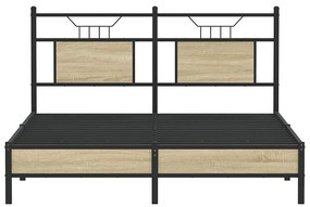 vidaXL Πλαίσιο Κρεβατιού Χωρ. Στρώμα Sonoma Δρυς 150x200εκ. Επ. Ξύλο