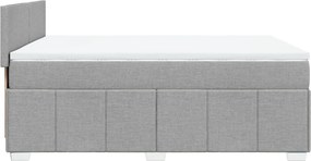vidaXL Κρεβάτι Boxspring με Στρώμα Αν. Πράσινο 160x200εκ Υφασμάτινο
