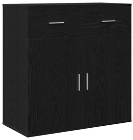 vidaXL Πλαϊνό γραφείο Μαύρη δρυς 79 x 38 x 80 εκ. Επεξεργασμένο ξύλο