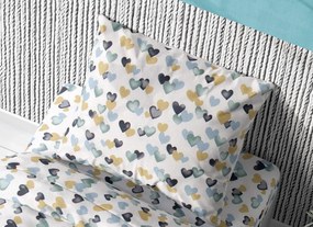 DIMcol ΜΑΞΙΛΑΡΟΘΗΚΗ ΕΜΠΡΙΜΕ ΠΑΙΔ Cotton 100% 50Χ70 Hearts 11 Grey-Green 1925813107801188