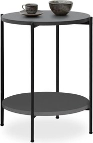 Τραπεζάκι βοηθητικό Argento Megapap χρώμα ανθρακί 43x43x60εκ.