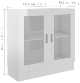 ΒΙΤΡΙΝΑ ΓΥΑΛΙΣΤΕΡΟ ΛΕΥΚΟ 82,5 X 30,5 X 80 ΕΚ. ΜΟΡΙΟΣΑΝΙΔΑ 802747