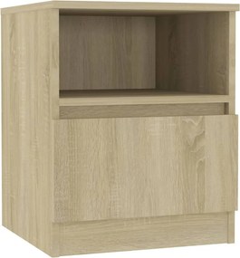 vidaXL Κομοδίνα 2 τεμ. Sonoma Δρυς 40 x 40 x 50 εκ. από Επεξ. Ξύλο