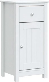 vidaXL Ντουλάπι Μπάνιου BERG Λευκό 40 x 34 x 80 εκ. Μασίφ Ξύλο Πεύκου