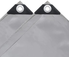 vidaXL Μουσαμάς Γκρι 6 x 8 μ. 650 γρ./μ.²