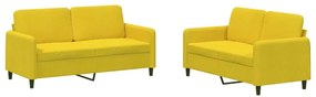 vidaXL Σαλόνι Σετ 2 Τεμαχίων Κίτρινο από Βελούδο