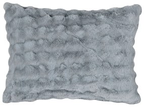 Γούνινη Διακοσμητική Μαξιλαροθήκη (50x70) Silk Fashion Burble Grey
