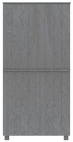 vidaXL Ντουλάπα HAMAR Σκ. Γκρι 89 x 50 x 180 εκ. από Μασίφ Ξύλο Πεύκου