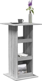 vidaXL Τραπέζι Μπαρ με Ράφια Γκρι Sonoma 60x60x102 εκ. Επεξ. Ξύλο