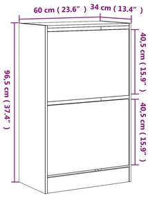 ΠΑΠΟΥΤΣΟΘΗΚΗ ΚΑΠΝΙΣΤΗ ΔΡΥΣ 60X34X96,5 ΕΚ. ΑΠΟ ΕΠΕΞΕΡΓ. ΞΥΛΟ 839949