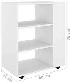 ΝΤΟΥΛΑΠΙ ΤΡΟΧΗΛΑΤΟ ΛΕΥΚΟ 60 X 35 X 75 ΕΚ. ΑΠΟ ΜΟΡΙΟΣΑΝΙΔΑ 808449