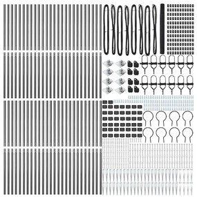 vidaXL Στύλος Περιφράξεων Γκρι 100 x 1,5 μ (50 χλστ πλέγμα)