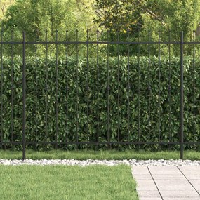 vidaXL Φράχτης με Σπίθες Asten Μαύρο 200 x 200 cm