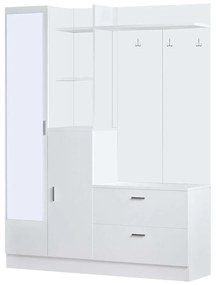 Έπιπλο Εισόδου 956LCS2803 140x36,8x181,8cm White Particle Board, Melamine