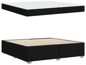 vidaXL Σκελετός Κρεβατιού Μαύρο 200 x 200 cm ύφασμα