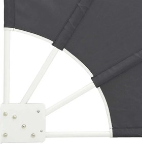 vidaXL Αδιάφανο σκίαστρο μπαλκονιού 115 x 115 εκ Πολυεστέρας Μαύρο