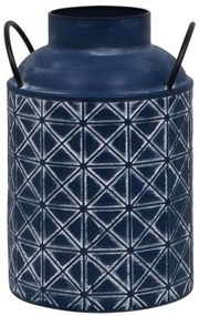 Βάζο Μεταλλικό 128-123-075 21x20x31cm Blue Metal