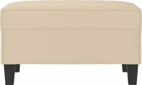 vidaXL Υποπόδιο Κρεμ 70 x 55 x 41 εκ. από Ύφασμα Μικροϊνών