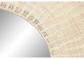 Τοίχο καθρέφτη Home ESPRIT Φυσικό Boho 91 x 6 x 91 cm