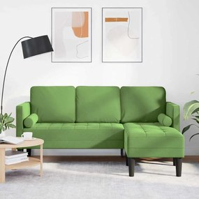vidaXL Σετ Καναπέ Ανοιχτό πράσινο 173 x 131 x 67 εκ Βελούδο