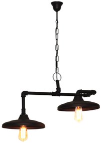 HL-520-2 PIPES BROWN RUSTY PENDANT 2 X E27 HOMELIGHTING 77-2249