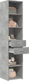 vidaXL Ντουλάπι Γκρι Σκυροδέματος 40x42,5x185 εκ. Επεξεργασμένο Ξύλο