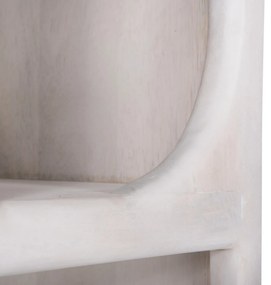Ραφιέρα Κομμο Handyr Μασίφ Ξύλο Mango Σε Λευκό Χρώμα 60x35x120 Υ Εκ.