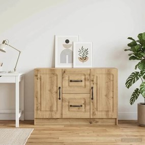 vidaXL Πλαϊνό γραφείο Artisan Δρυς 89 x 34,5 x 57 εκ.