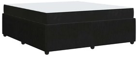 vidaXL Σκελετός κρεβατιού με στρώμα Άλλο Μαύρο 180 x 200 cm Βελούδο