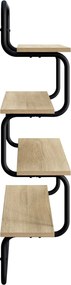 vidaXL Ράφι 4-επίπεδο Sonoma Δρυς 60 x 24,5 x 104 εκ