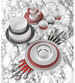 Σερβίτσιο Πιάτων Πορσελάνης Rubik Red – 20τμχ - Cryspo Trio